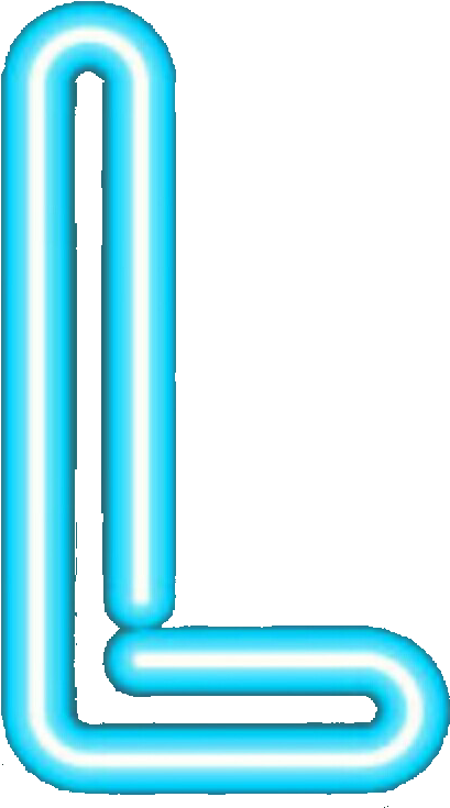 Neon Letter L PNG