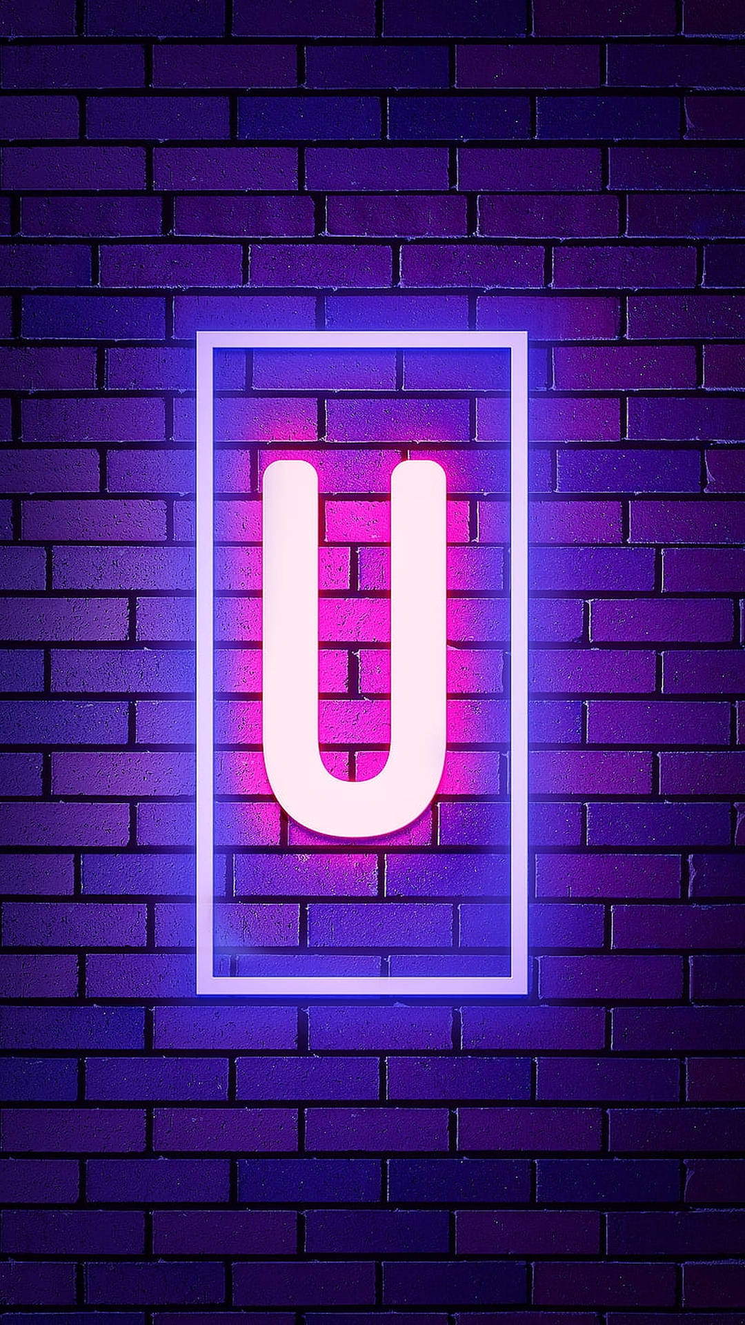 Neon Letter U Sign Wallpaper