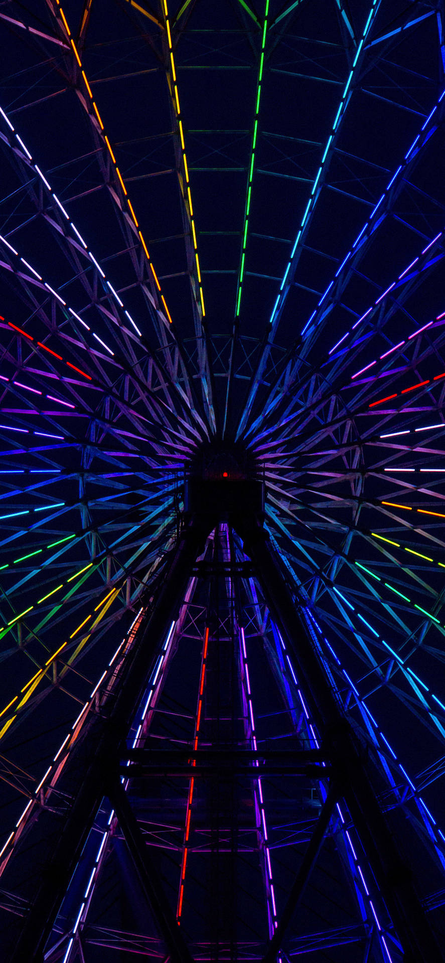 Neon Light Ferris Wheel Wallpaper