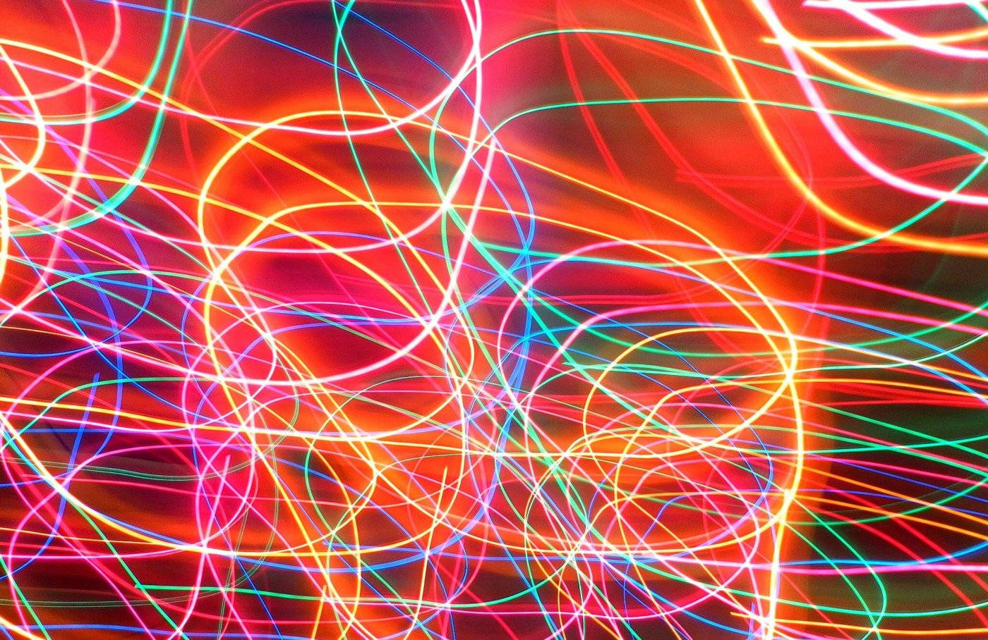 Neon Light Swirls Wallpaper