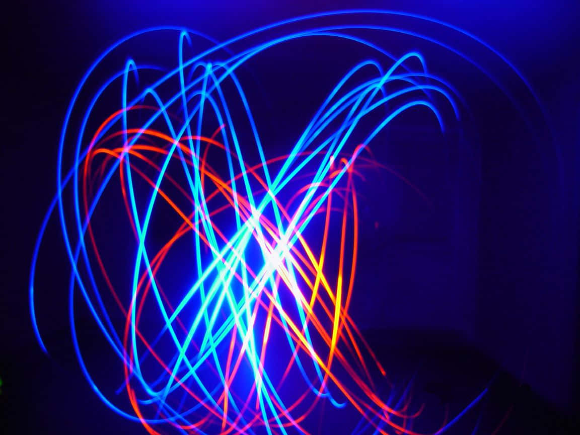 Neon Light Trails Abstract Wallpaper