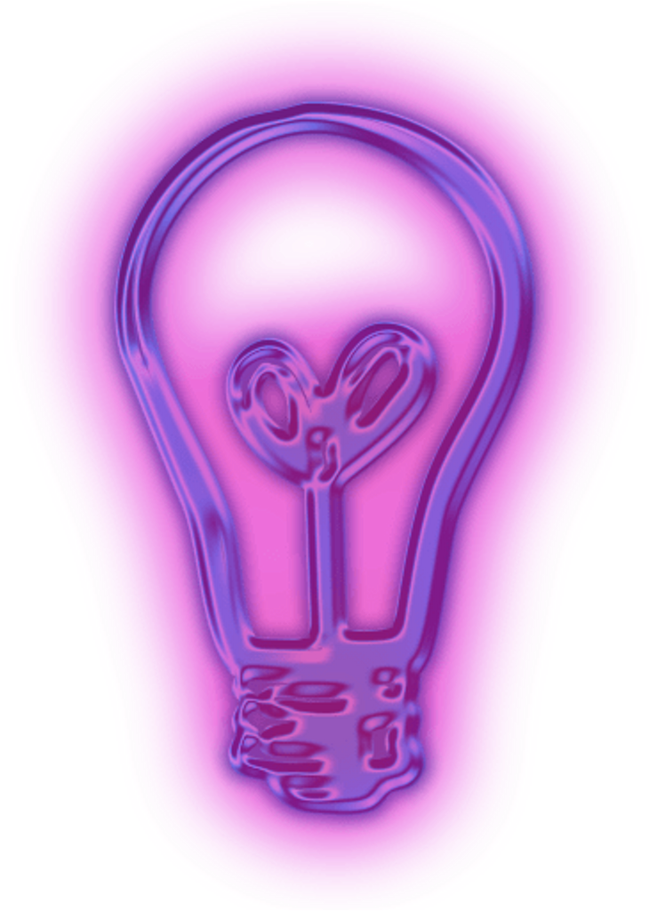 Neon Lightbulb Glow PNG
