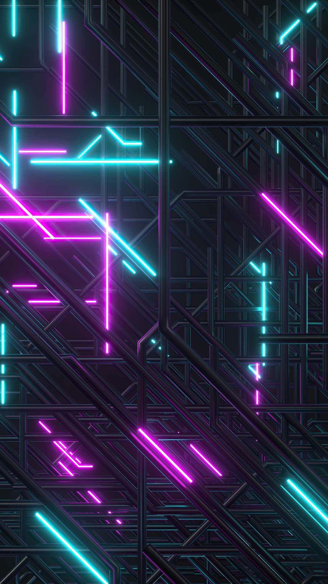 Neon Lights Abstracti Phone Wallpaper Wallpaper