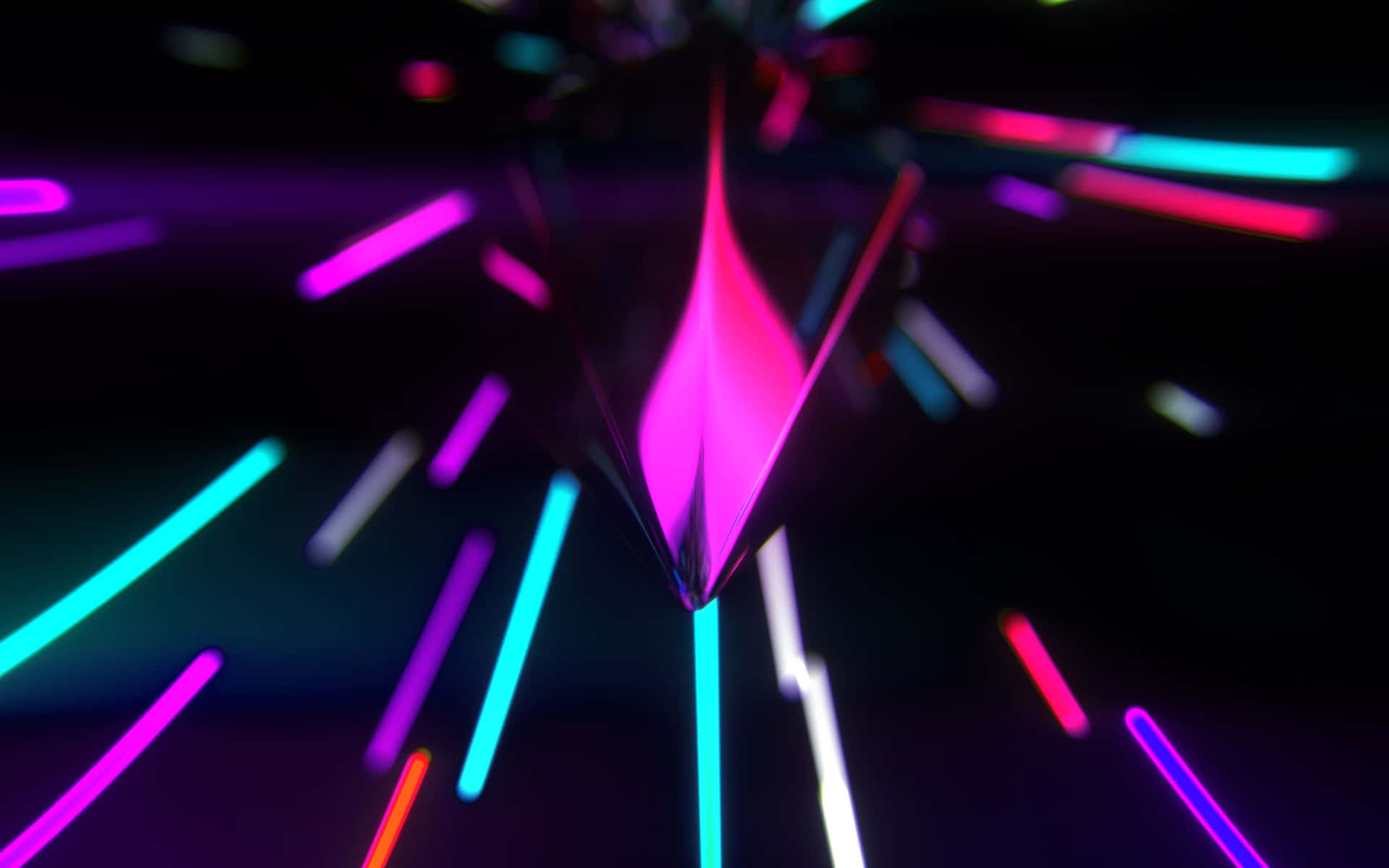 A stunning display of vibrant neon lights creating an aesthetic symphony of colors Wallpaper