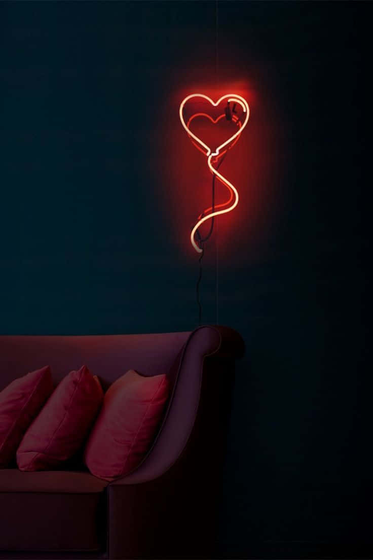 Nyd de levende nuancer og friske energi af Neon Light æstetikken Wallpaper