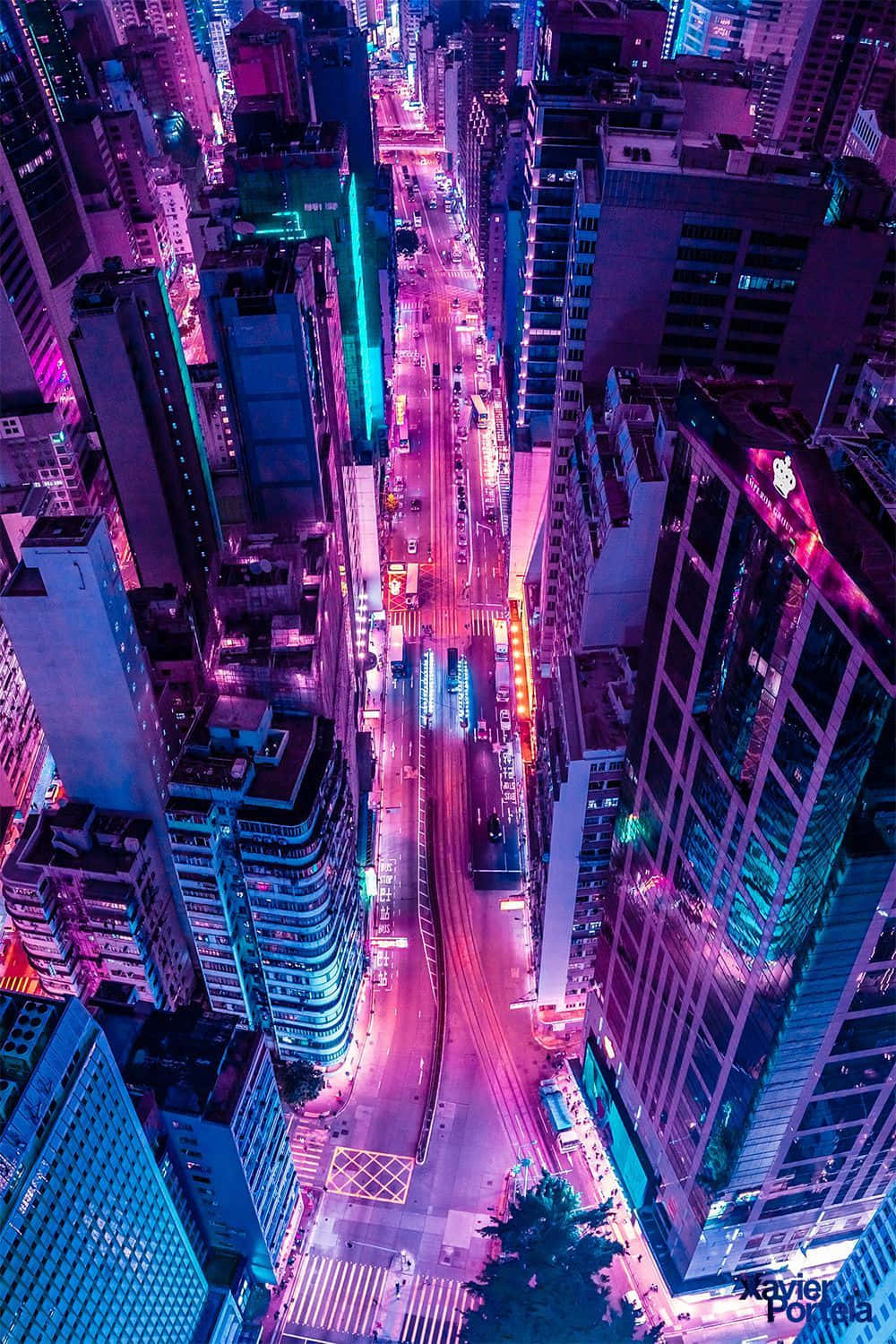 Illuminandoun Panorama Urbano Con Luci Al Neon