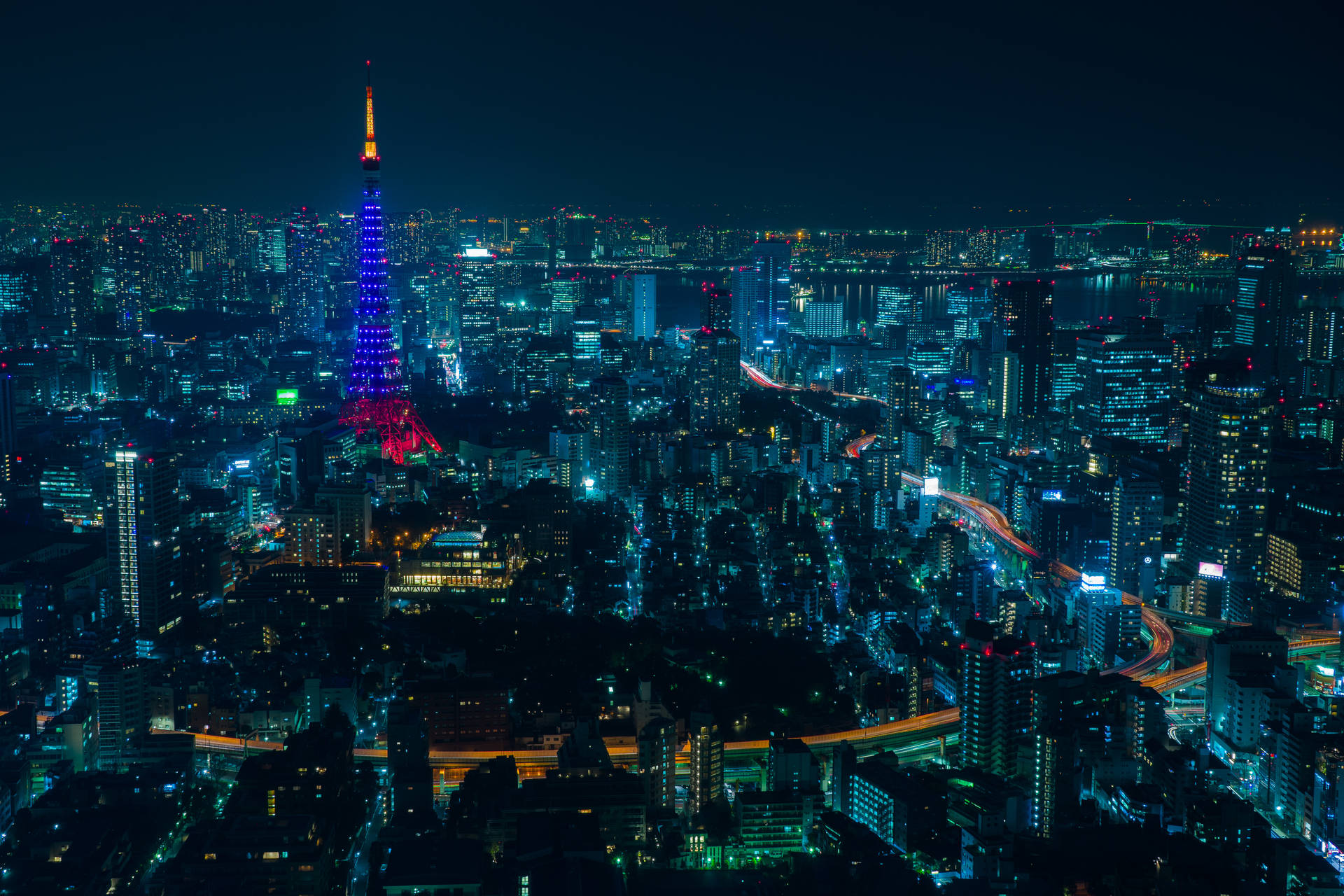 Neon Lights From Tokyo City Wallpaper