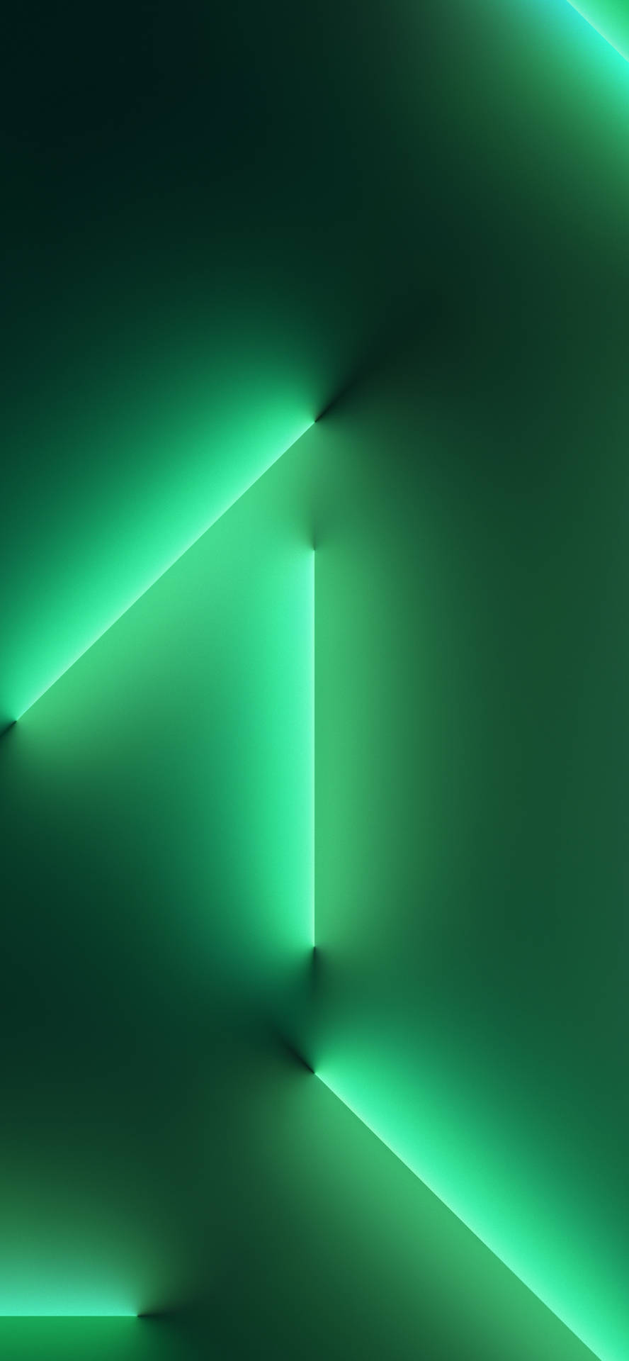 Neon Lights On A Wall Green iPhone Wallpaper