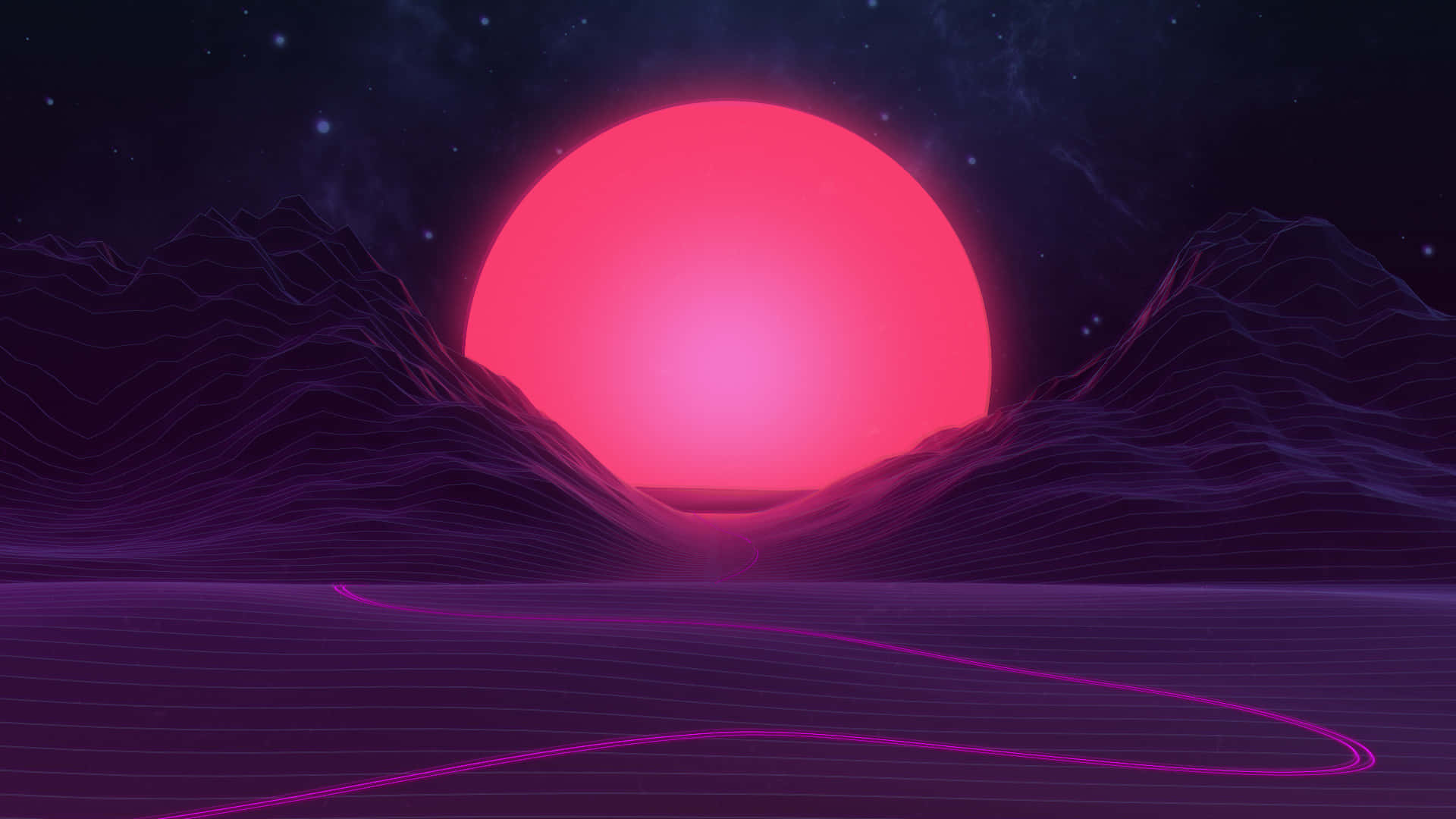 Create Your Own World on Your Neon-Lit Laptop Wallpaper