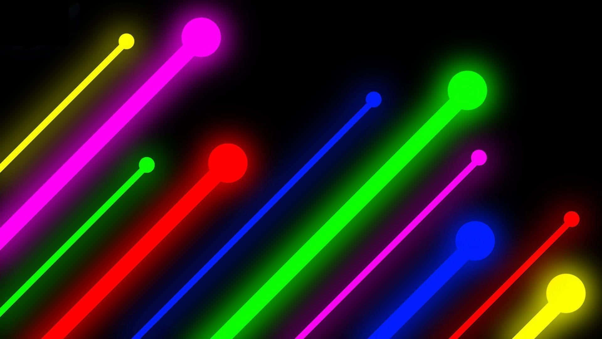 Explore Every Corner with a Neon Lights Tumblr Laptop Wallpaper