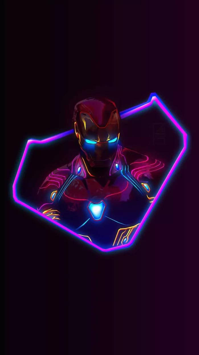 Neon Lilla Iron Man Iphone Wallpaper