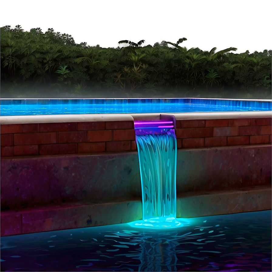 Neon Lit Swimming Pool Png Fdv43 PNG