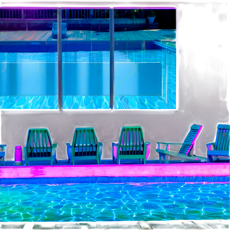 Neon Lit Swimming Pool Png Vsp99 PNG