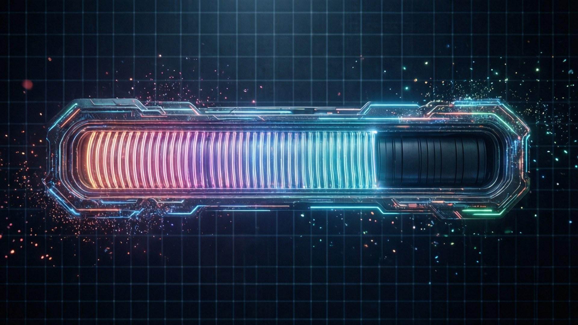 Neon-Laderaster Wallpaper