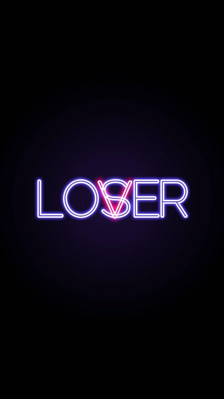 Neon Loser Black Lover Phone Background Wallpaper