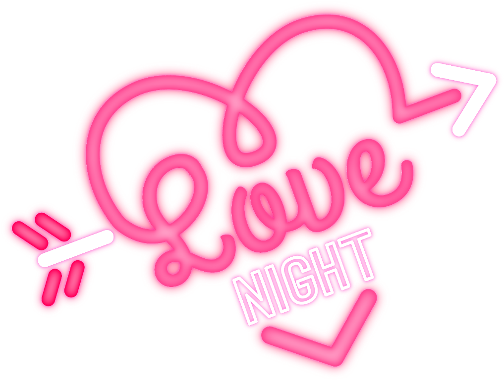 Neon Love Night Arrow PNG