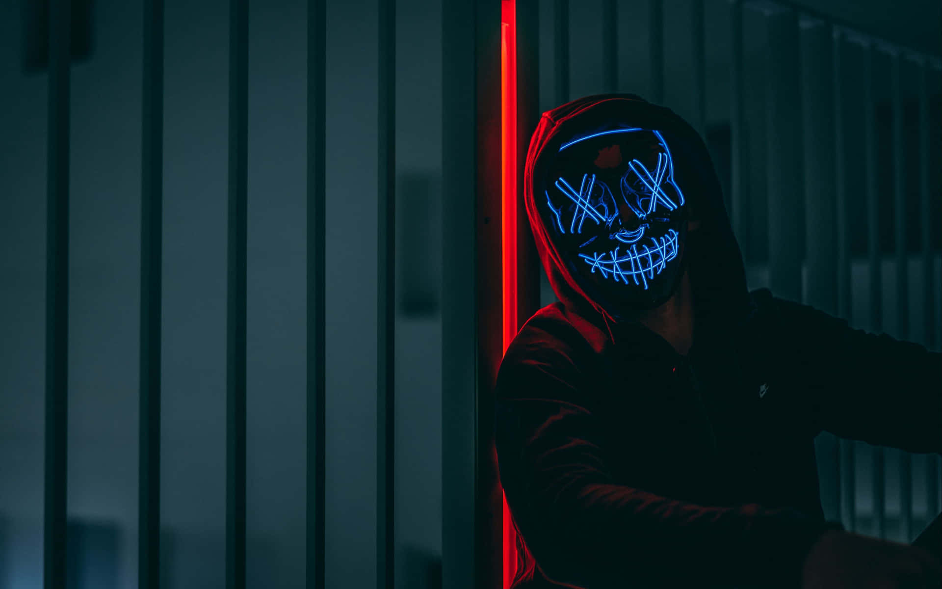 Neon Mask Wallpaper