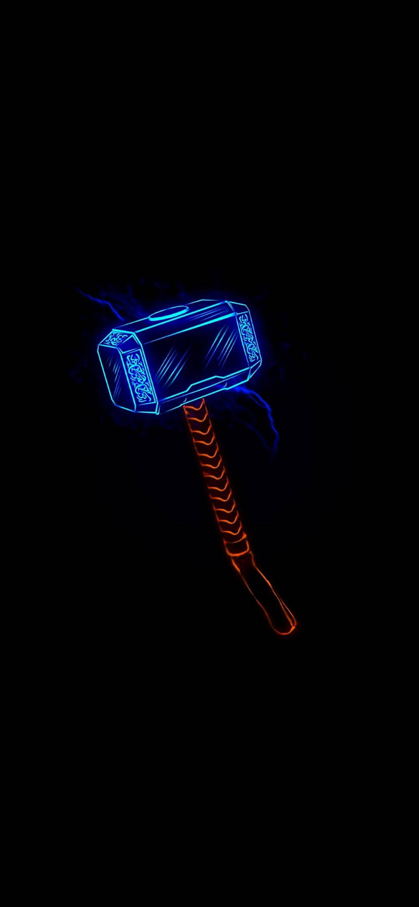 Neon Mjolnir Art Marvel Iphone Xr