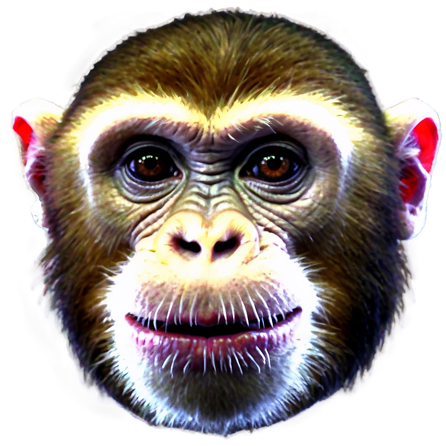 Neon Monkey Face Sign Png Tao39 PNG