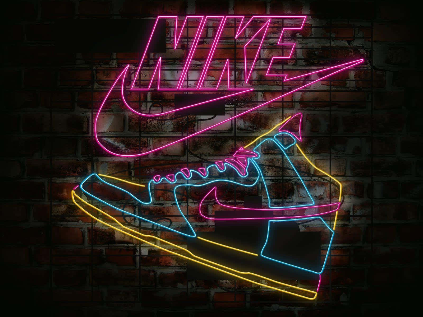 Neon Nike Signand Sneaker Wallpaper