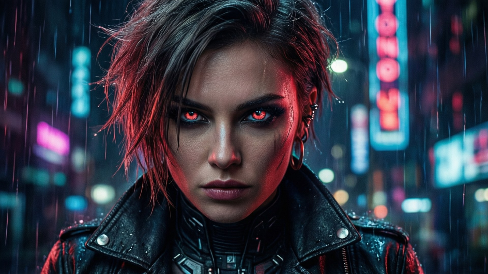 Neon Noir Ruby Wallpaper