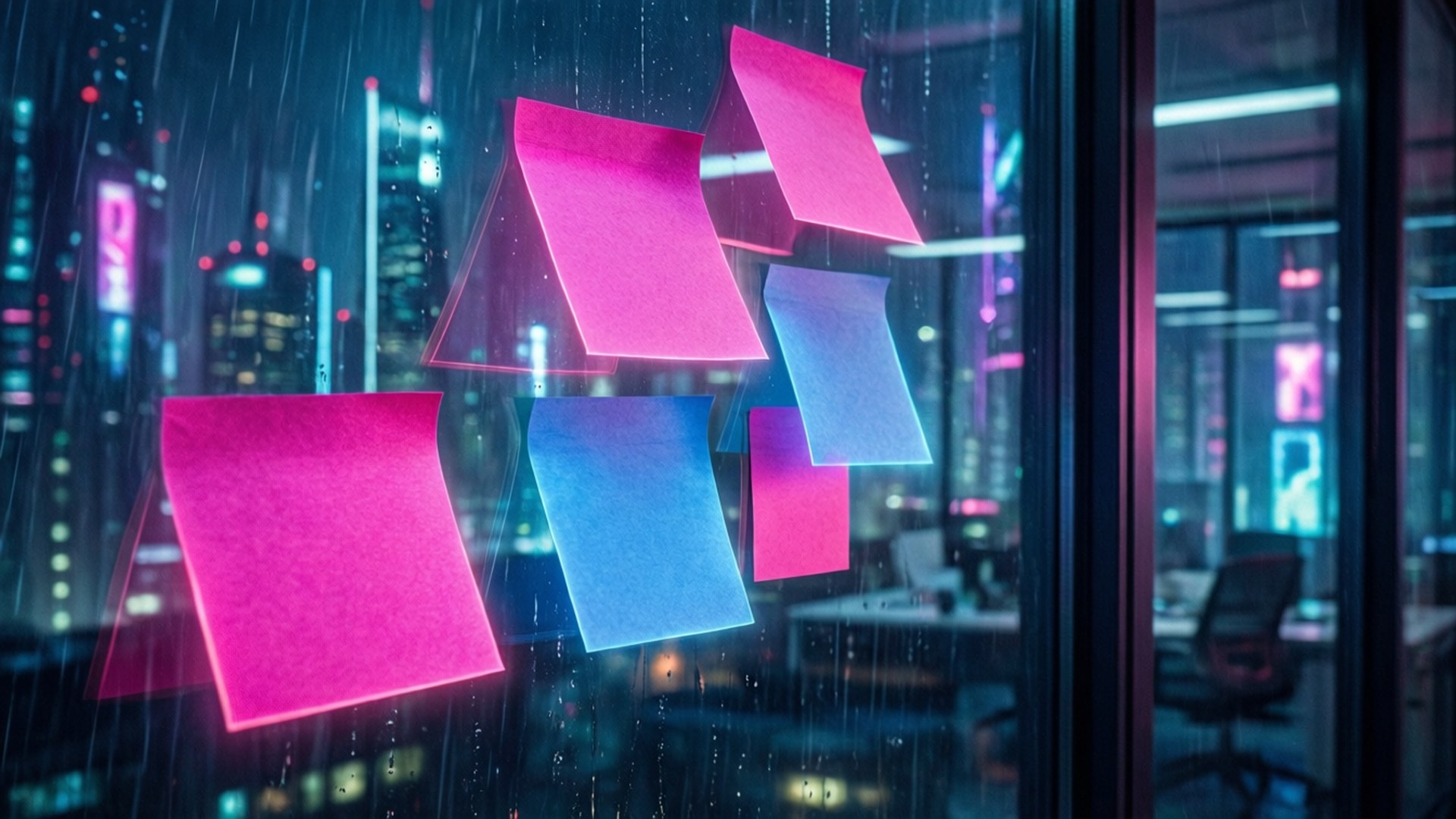 Neon Note Reflections Wallpapers