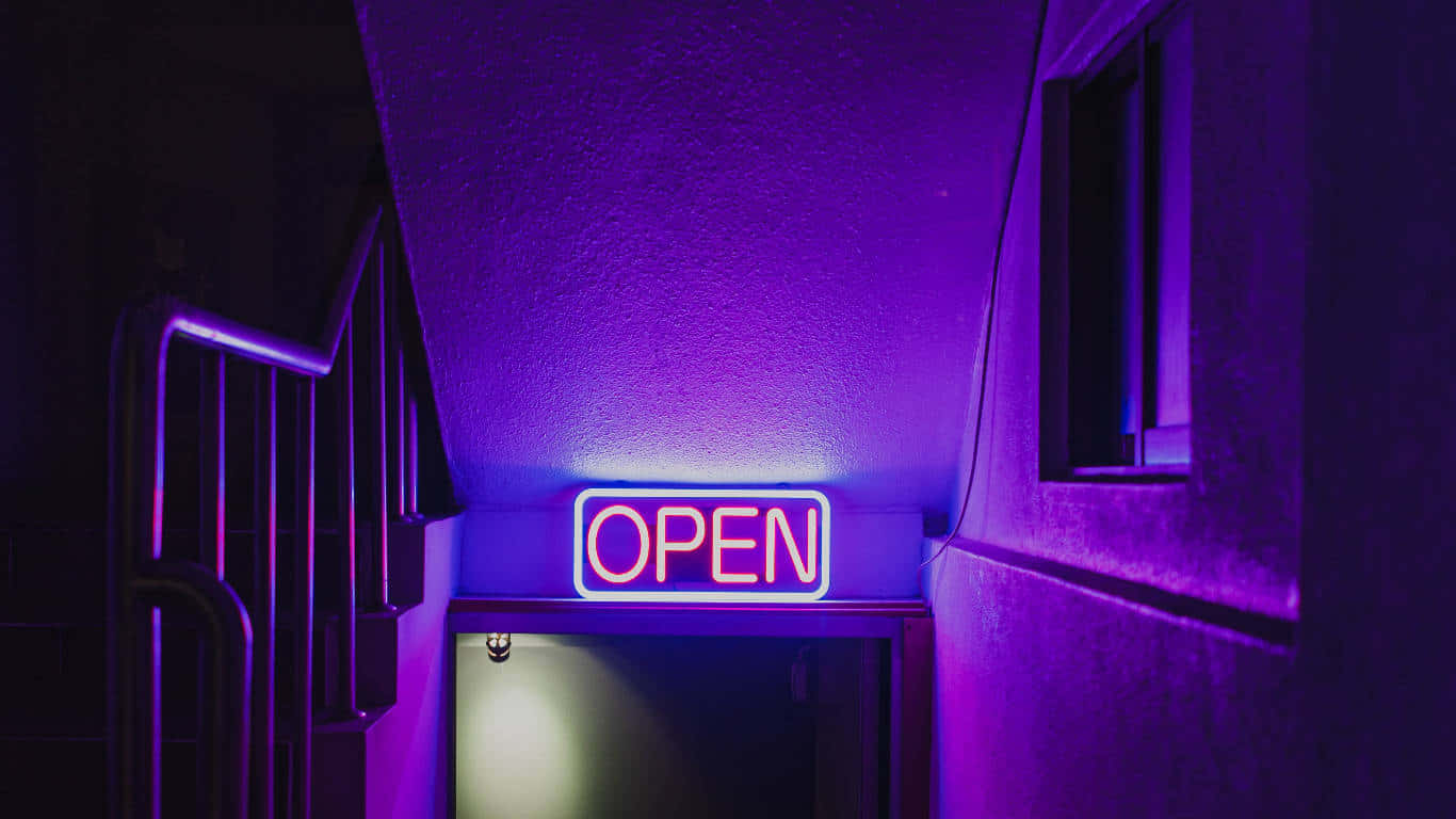 Neon_ Open_ Sign_ Purple_ Glow.jpg Wallpaper