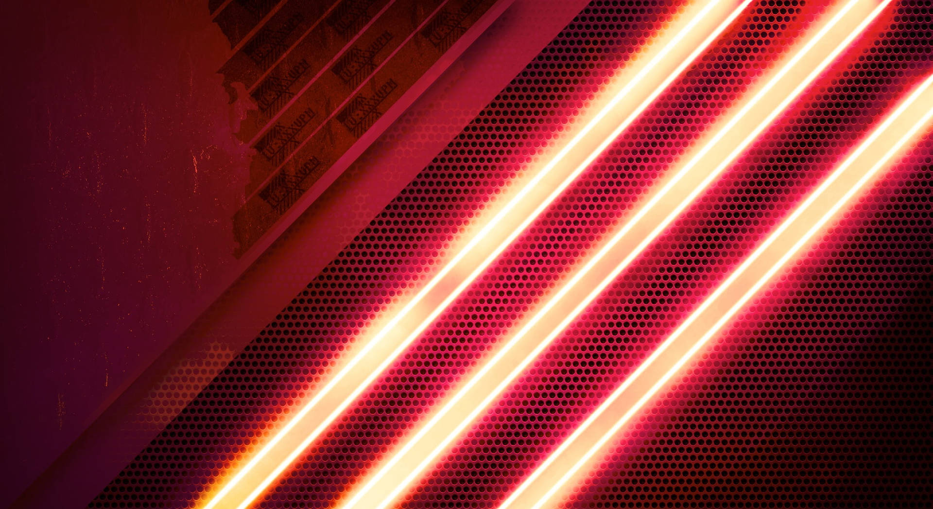 Neon Orange Aesthetic Long Lights Wallpaper