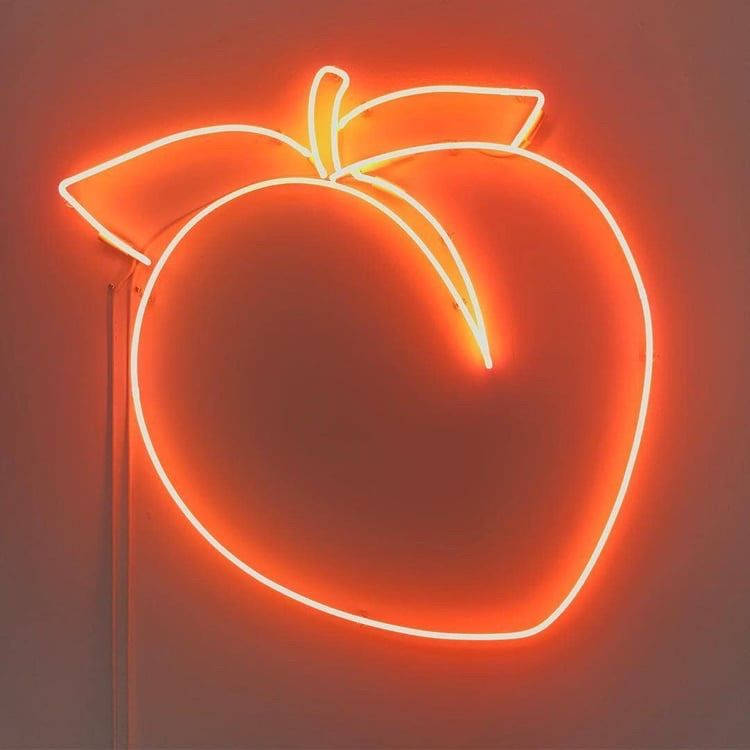 Neon Orange Aesthetic Peach Wallpaper