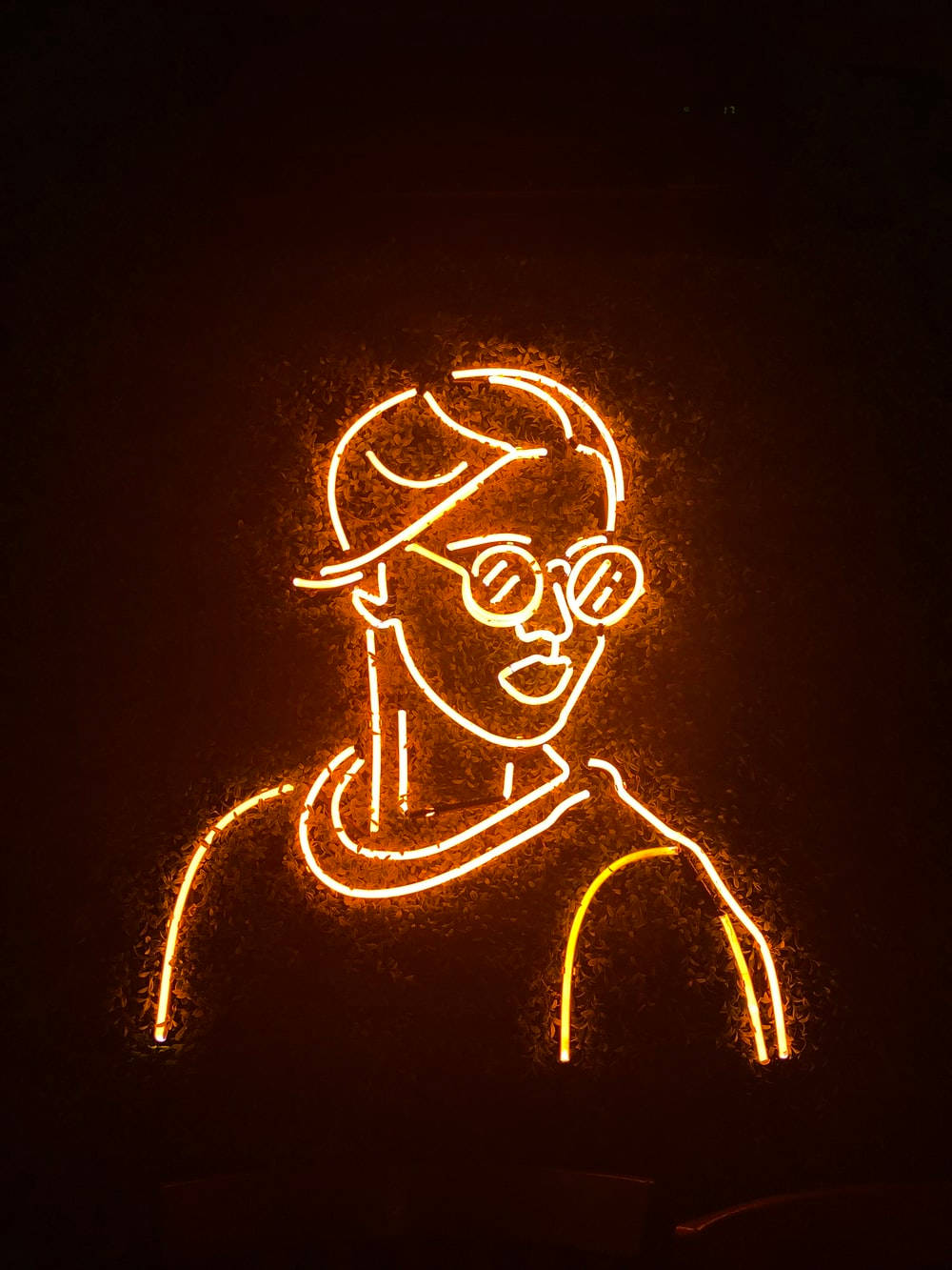 Neon Orange Aesthetic Sunglasses Wallpaper