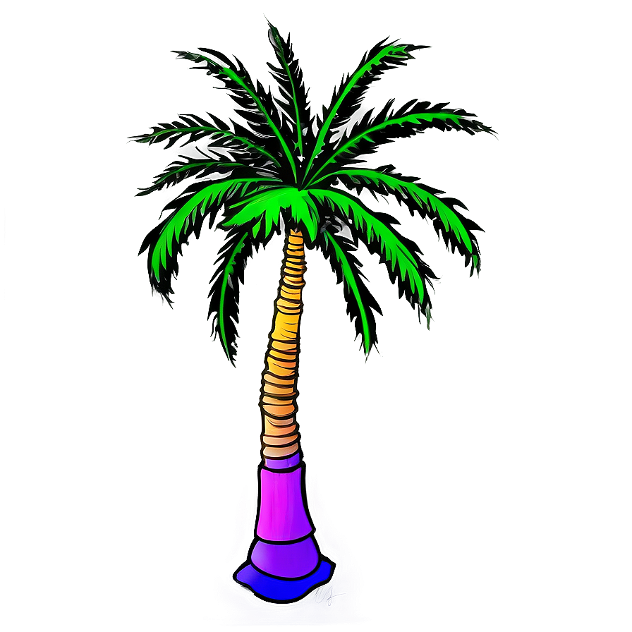 Neon Palm Tree Png 38 PNG