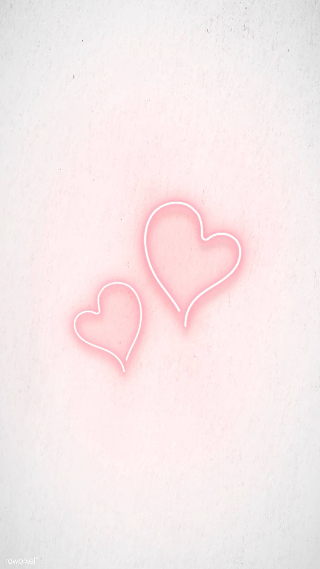 Download Neon Pastel Pink Heart Phone Background Wallpaper 