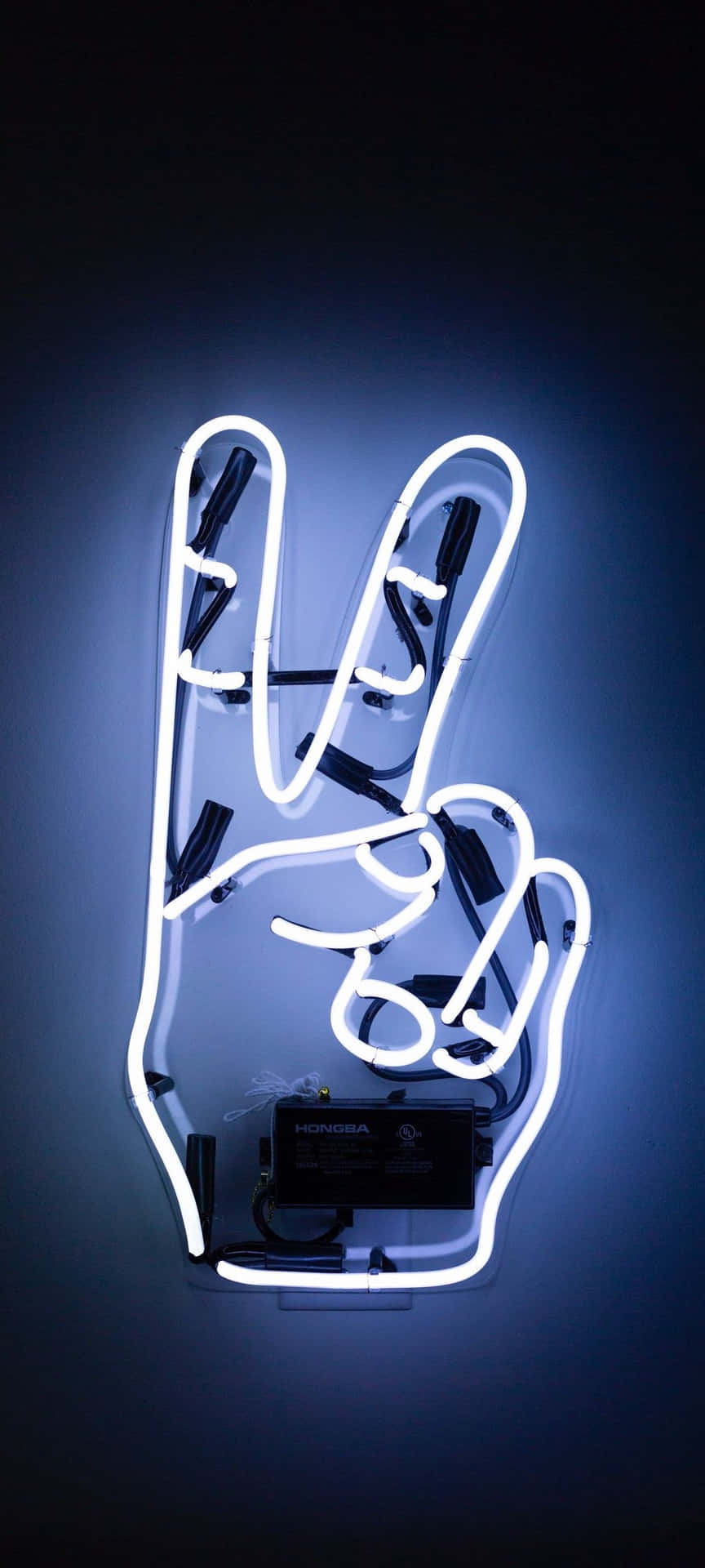 Neon Peace Sign Wall Art Wallpaper