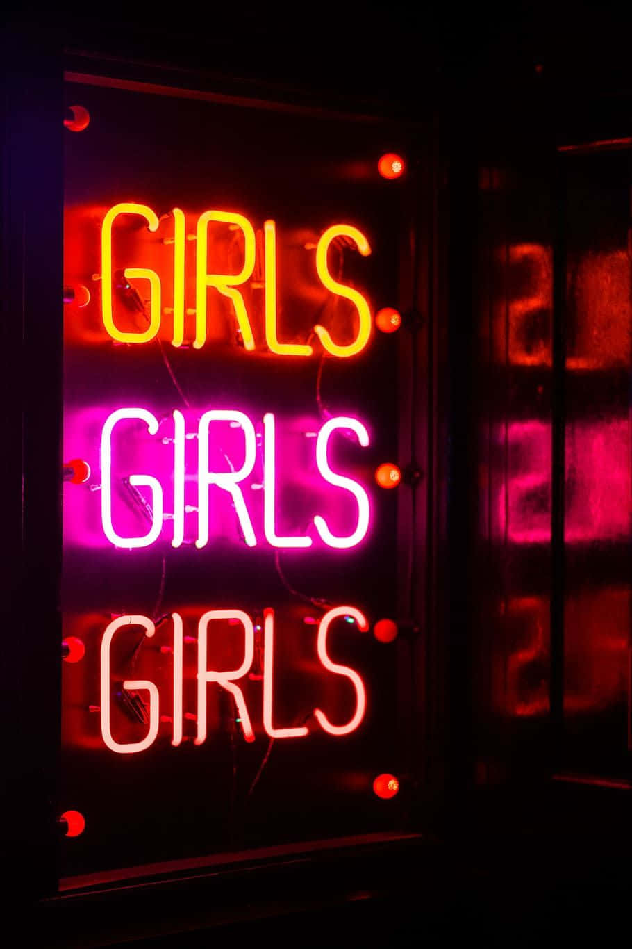 Neonnacht Club Mädchen Nacht Bild