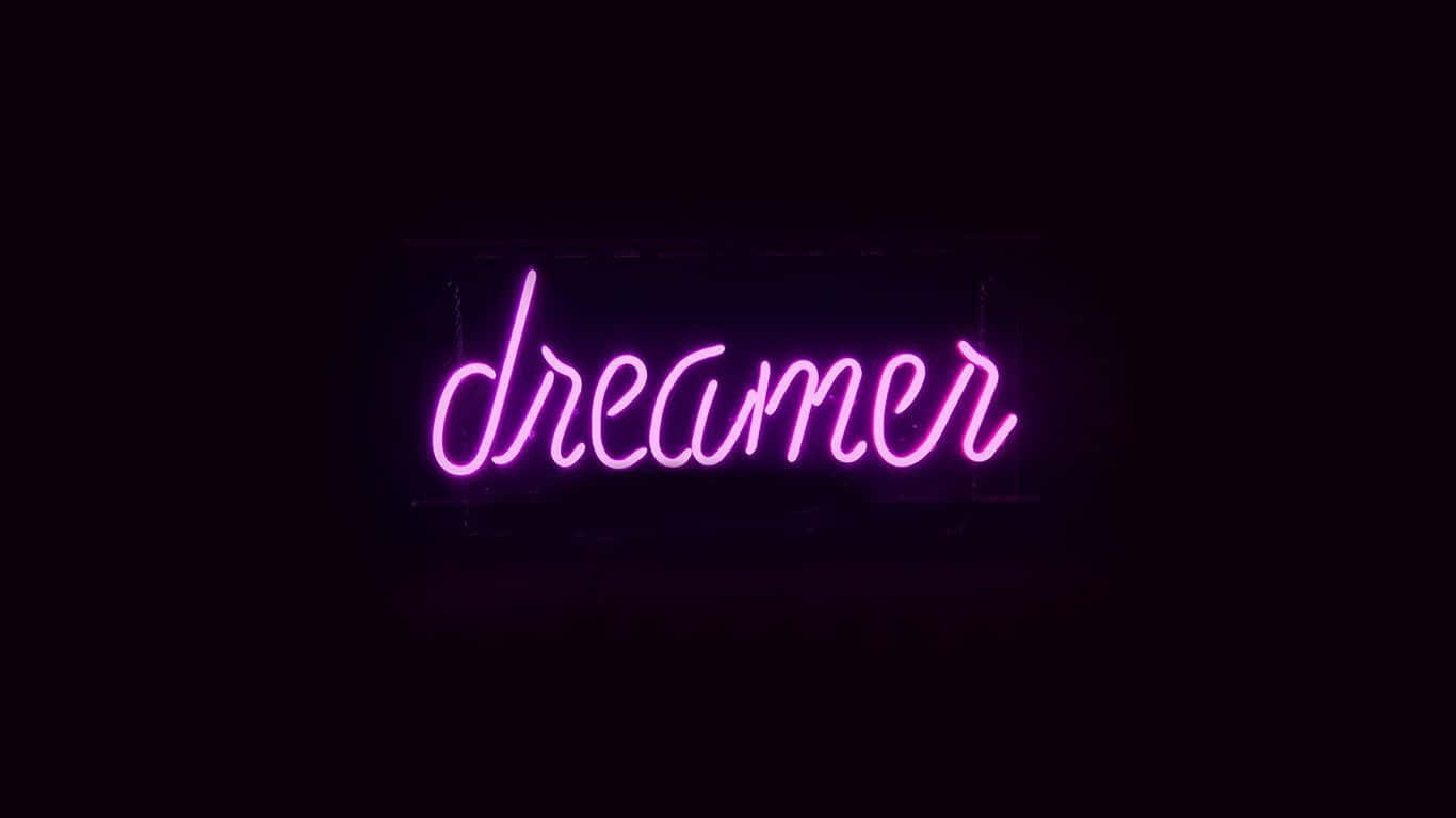 Neon Purple Dreamer Sign Picture