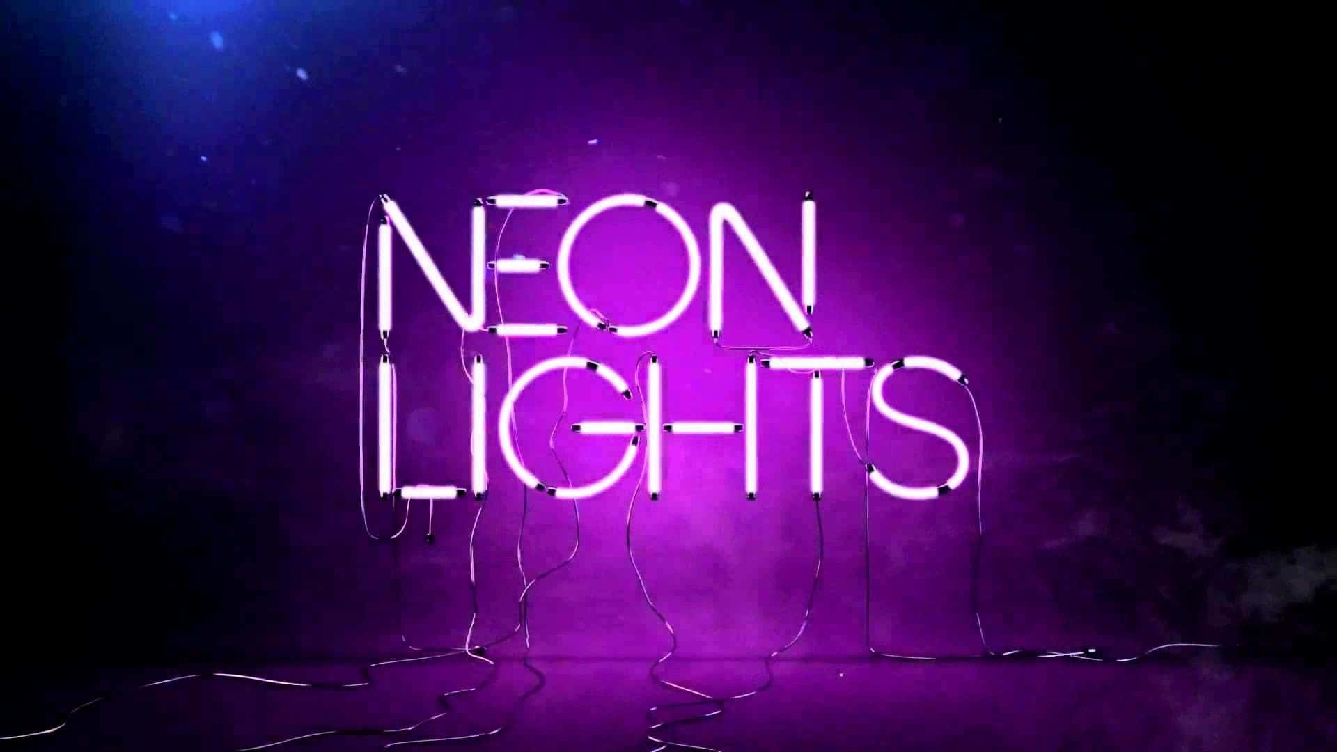 Dunkleslila Neon-nachtlampenbild