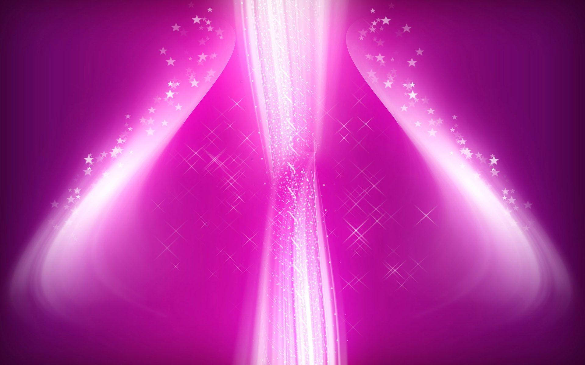 Neon Pink Abstract Lights With Sparkles Wallpaper