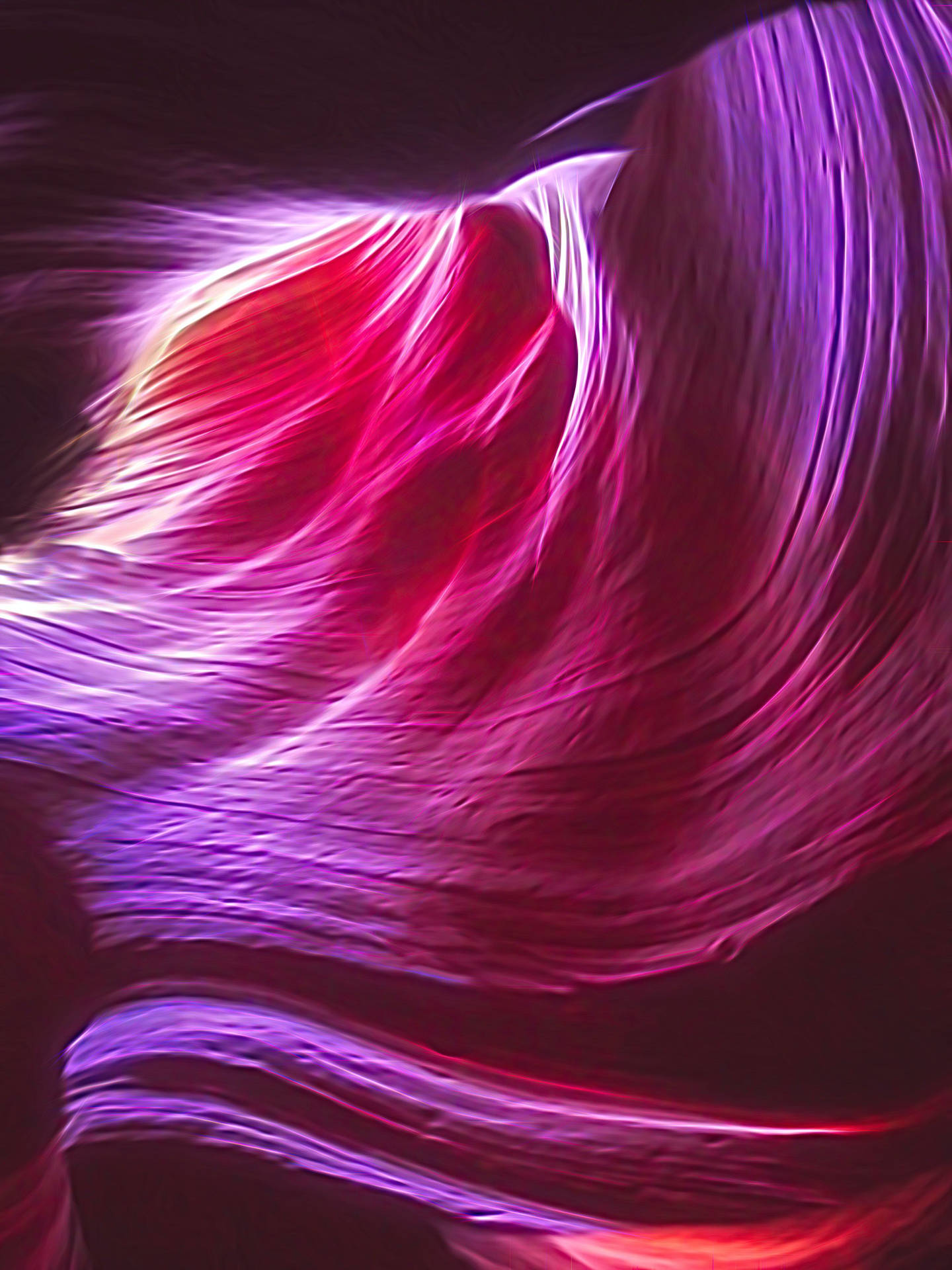 Neon Pink Abstract Wave Cloth Wallpaper