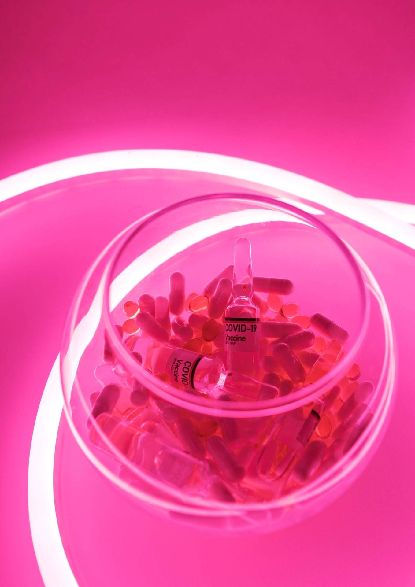 Neon Pink Aesthetic Pills