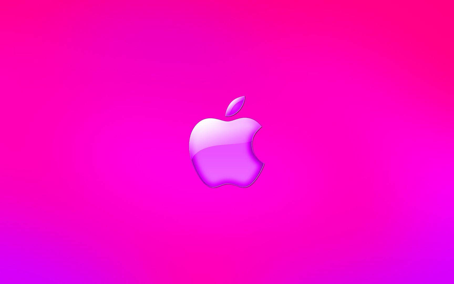Neon Pink Apple Logo Wallpaper