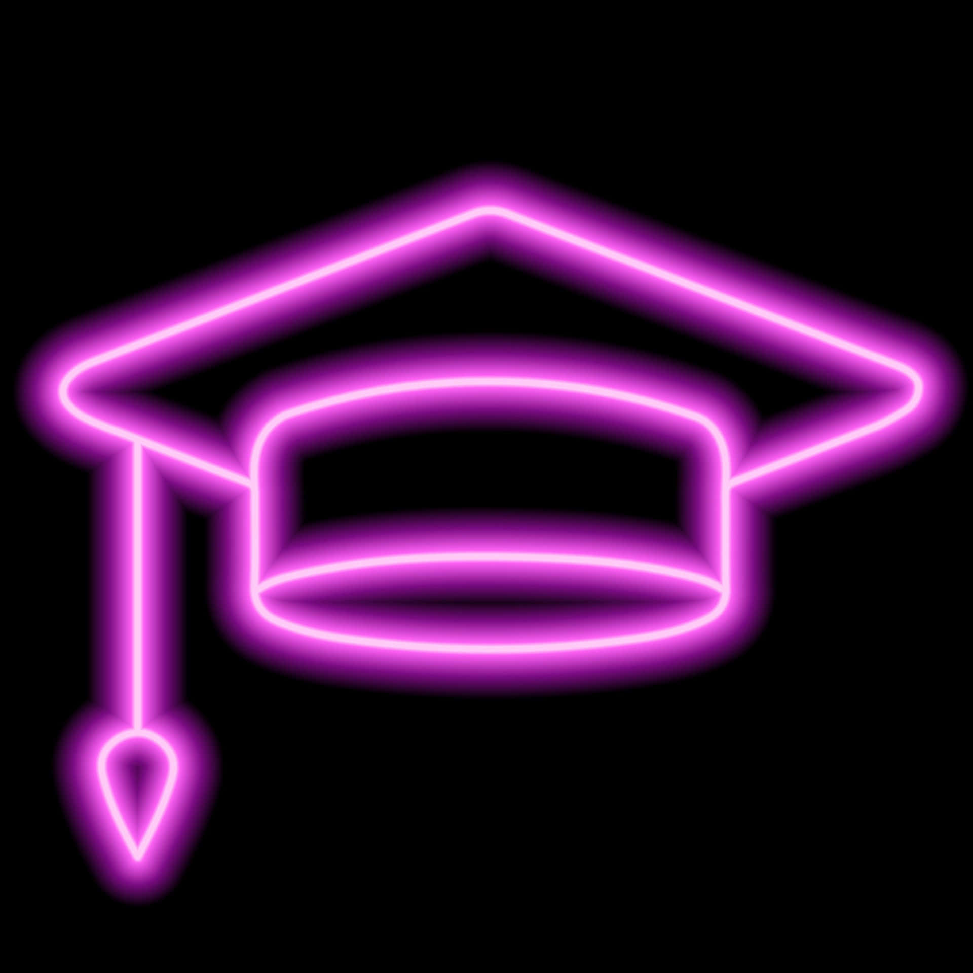 Neon Graduation Cap Icon