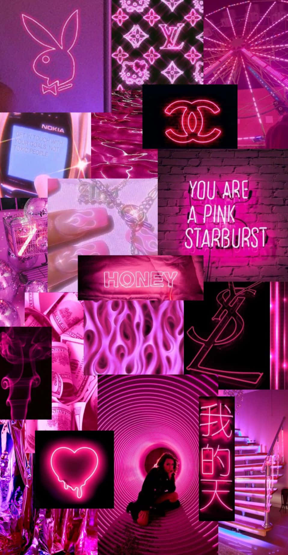 Download Pink Neon Pictures With The Words You Are A Starburst ...