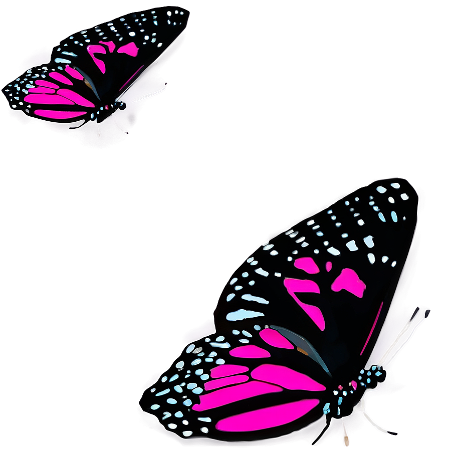 Download Neon Pink Butterfly Png 13