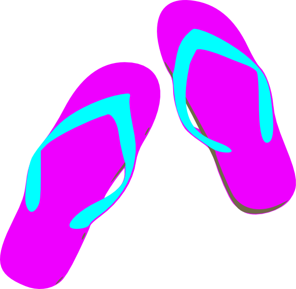 Neon Pink Flip Flops PNG