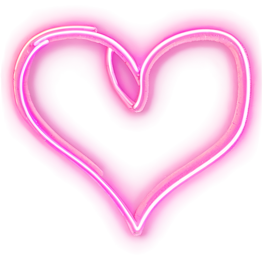 Download Neon Pink Heart Drawing Png 05232024 | Wallpapers.com