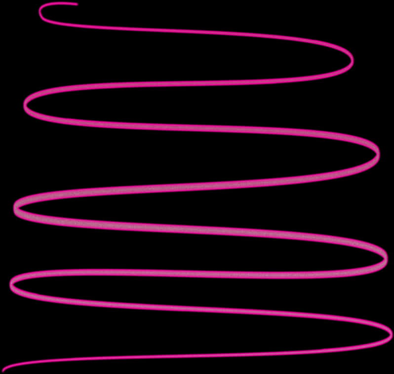 Neon Pink Swirlson Black Background PNG