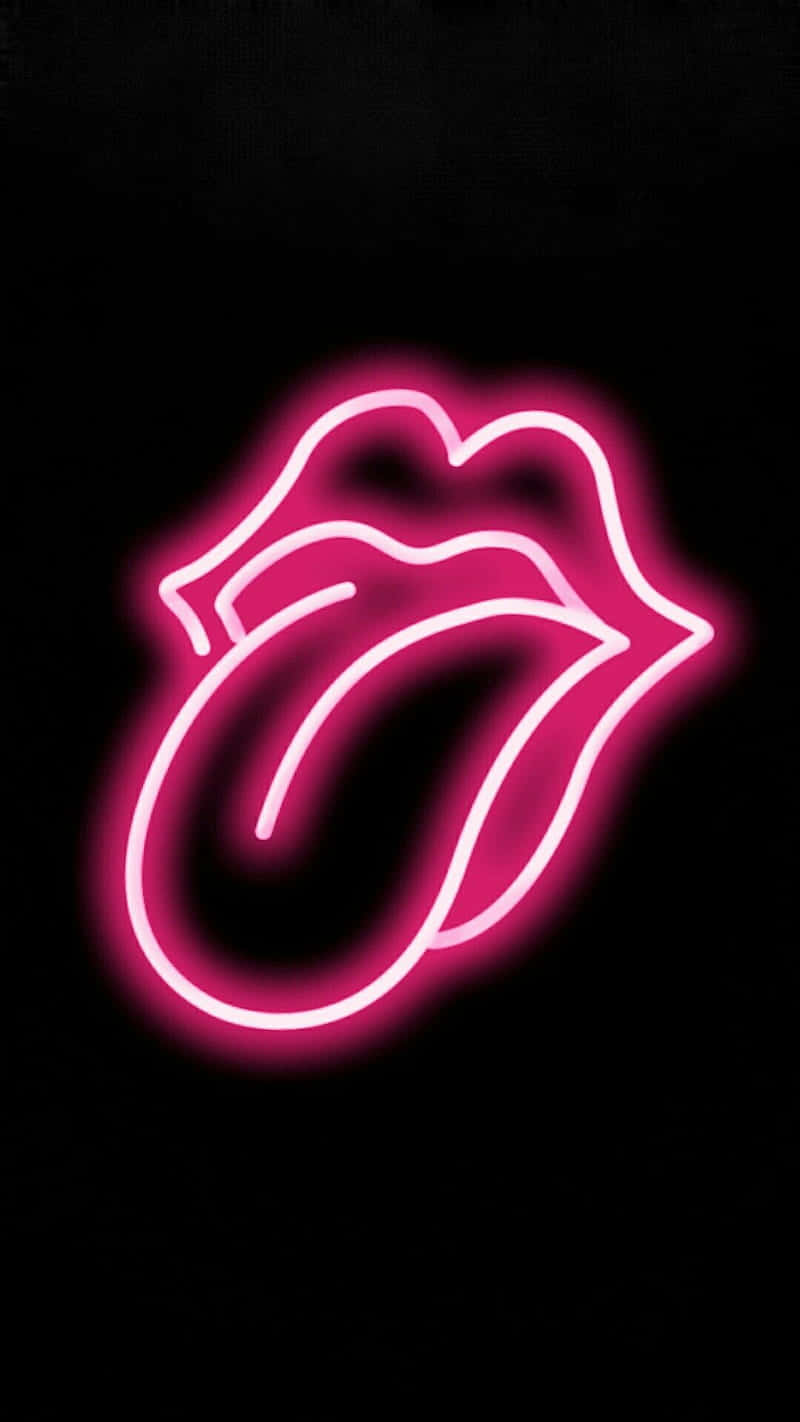 Download Neon Pink Tongue Out Wallpaper | Wallpapers.com
