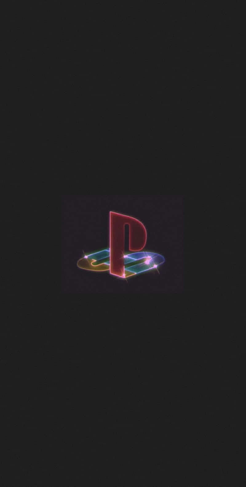 Neon_ Play Station_ Logo_ Wallpaper Achtergrond