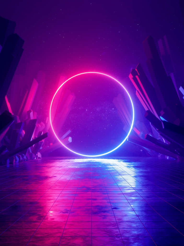 Neon Portal Futuristic Aesthetic.jpg Wallpaper