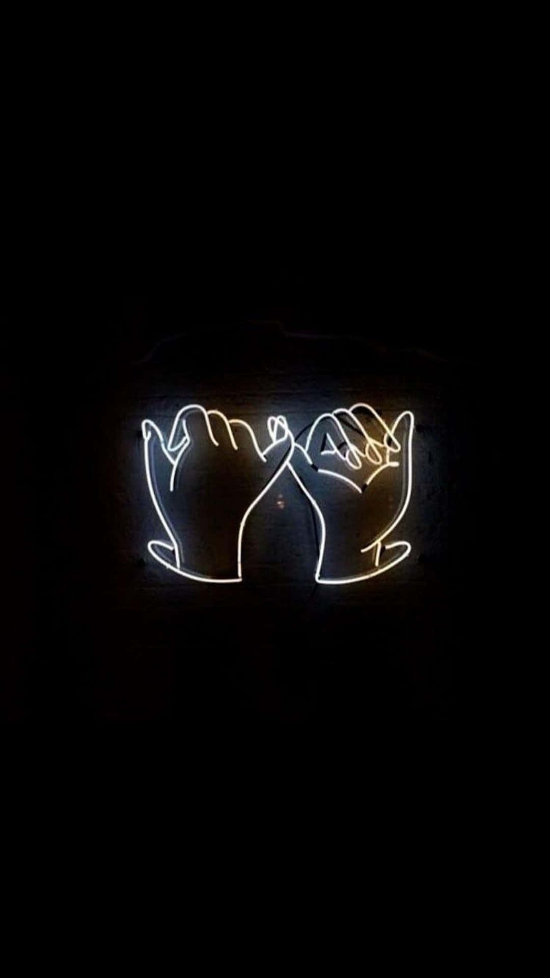 Neon Promise Hands Dark Aesthetic.jpg Wallpaper